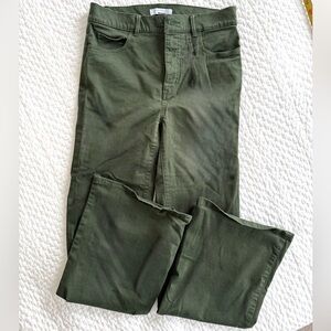 Ann Taylor Olive Green Bootcut Flare Pants